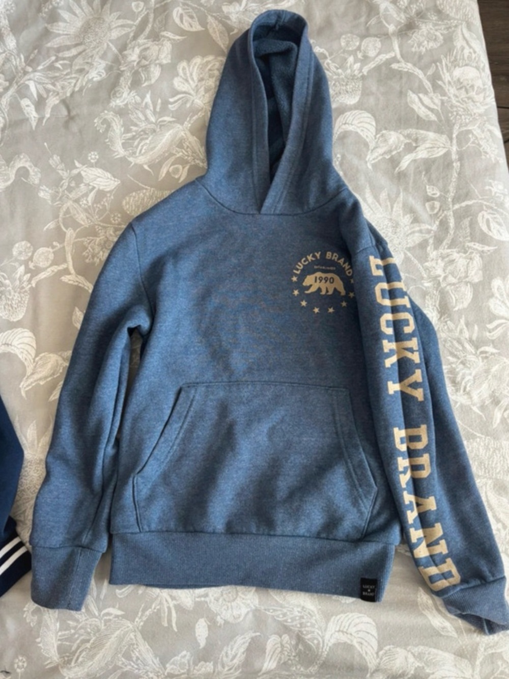 Lucky Brand Kids Blue Hooded Pullover Sweatshirt size Small (8)